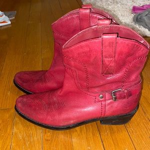 Franco sarto red cowgirl boots